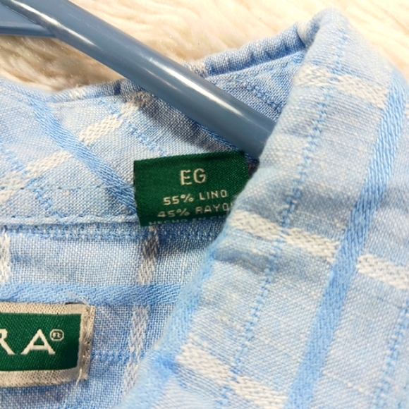 Cubavera XL Casual Button Down Shirt Linen/ Rayon Blue Men's Short Sleeve....... - Picture 4 of 10